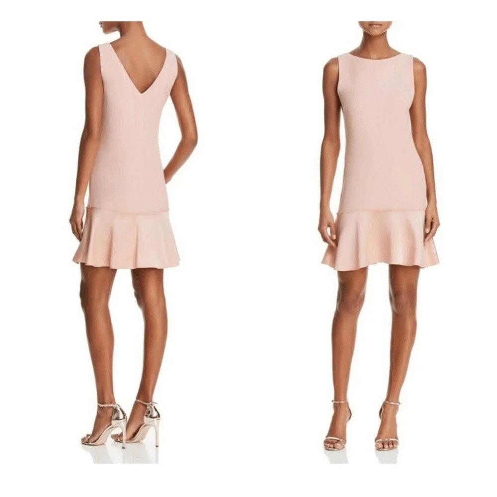 Theory Flirty Flare Dress Women Size 0 Pink Tutu Kensington H1109605 NWT